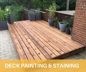 dark brown stained deck in new orleans